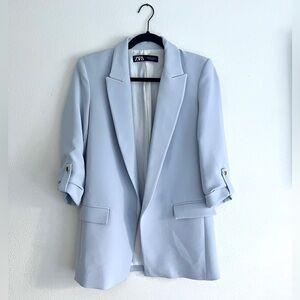 NWOT Zara Blazer Light Blue - Size XS